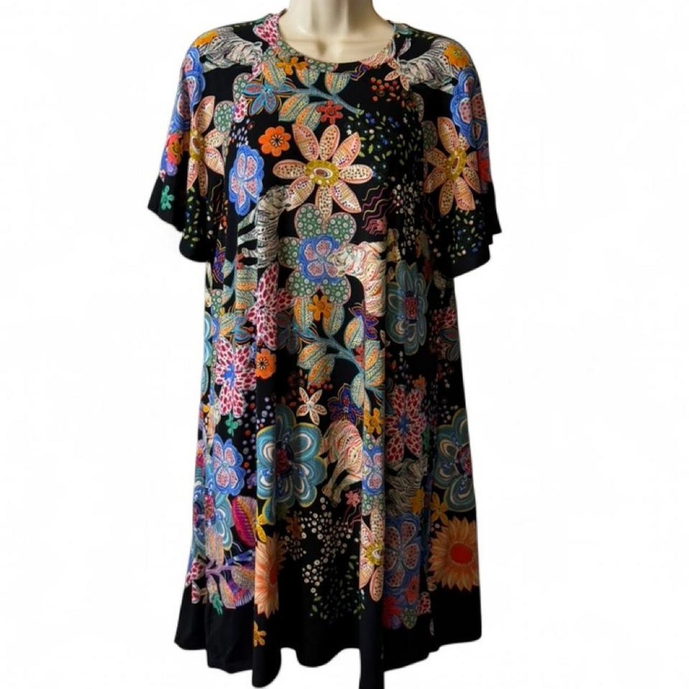 Johnny Was Janie Favorite Flutter Sleeve Dress Caetana Print, Women's Size S‎